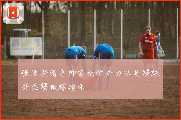 张浩澄清李帅言论称全力以赴踢球并无踢假球指示
